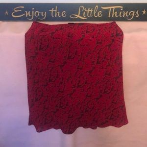 NY & Co. Red & Black Snake Skin Print Skirt Sz. L